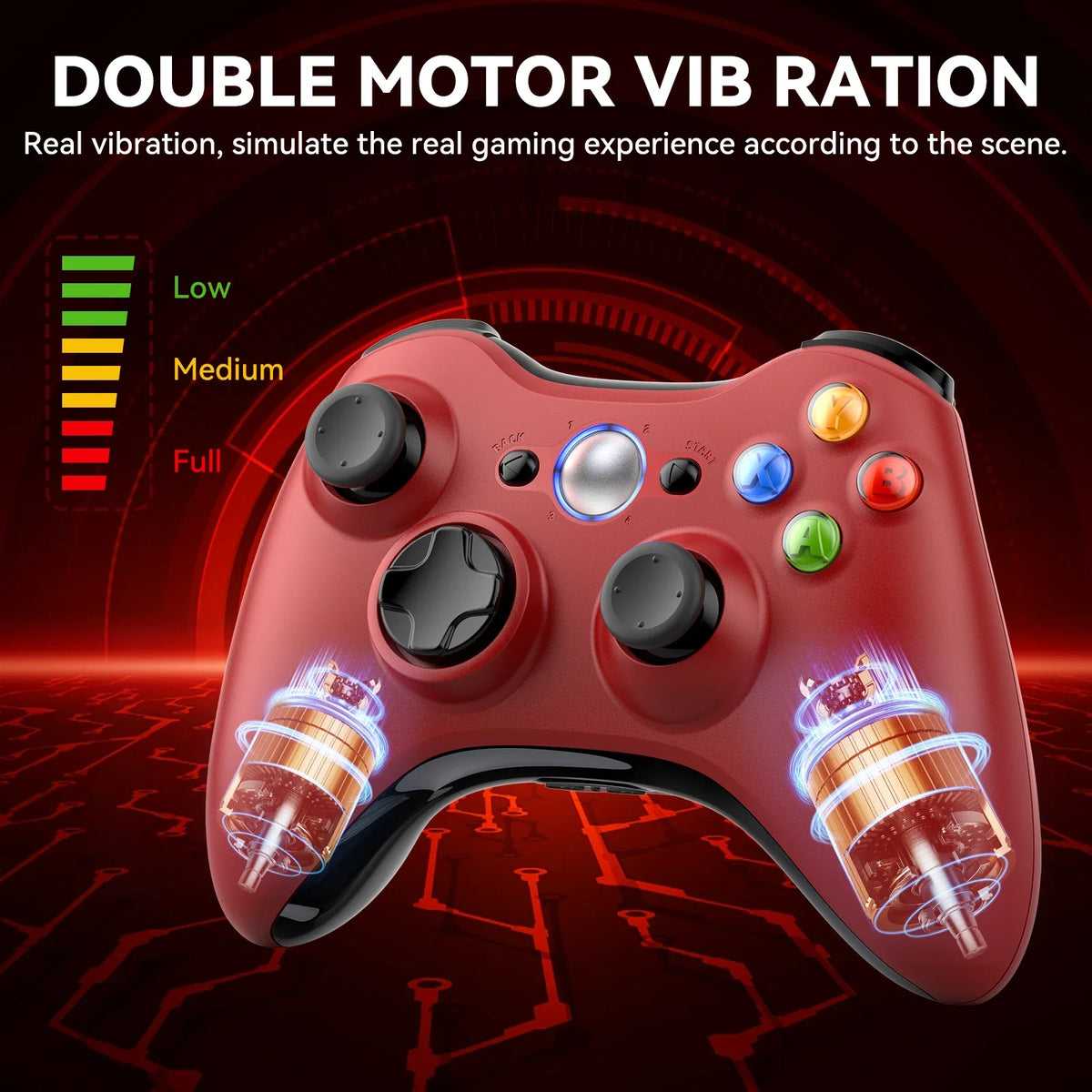 Wireless Controller for Xbox 360/Slim/Elite/Pc Video Game Gamepad 6-Axis Joystick Dual Vibration Xbox 360 Controller