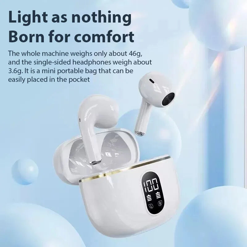 Wireless Earphone HIFI Stereo Sound Bluetooth 5.3 Headphones Power Display Earbuds Noise Reduction for Iphone Samsung Headsets
