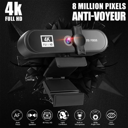 8K 4K Webcam Autofocus 2K Conference PC Live Broadcast Webcam USB Webcam Office Meeting House with Microphone 1080P HD Webcam
